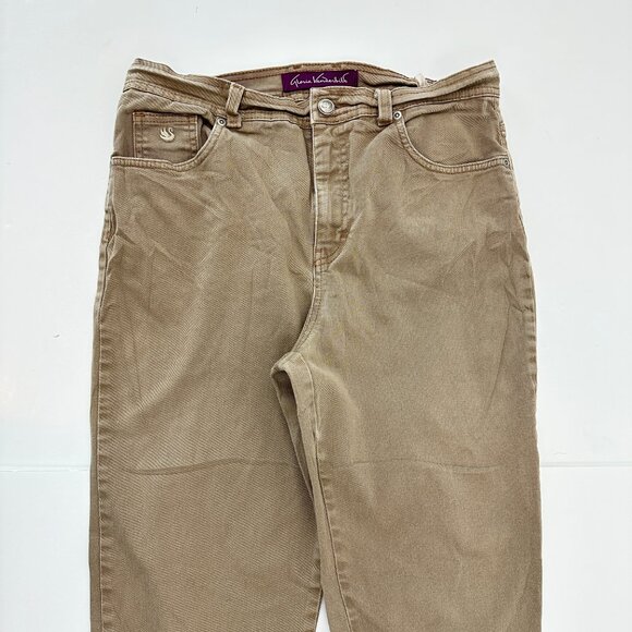 Gloria Vanderbilt Straight Leg Women's size 10 Tan Brown Denim Jeans - Picture 2 of 5